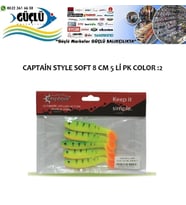 LEVREK TURNA SİLİKONU CAPTAIN STYLE SOFT 8 CM 5’Lİ PK RENK : 2