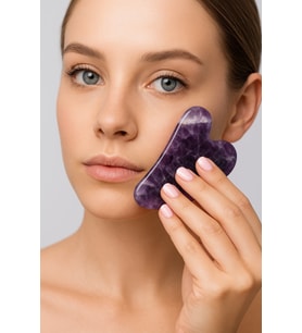 Ametist Taşı Gua Sha (Yüz Masaj Taşı) (58110)