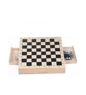 Ahşap Çekmeceli Satranç Takımı 29X29Cm