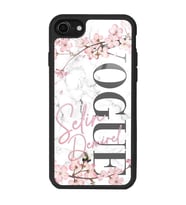 iPhone 8 Uyumlu Mermerli Sakura Vogue Tasarımlı Glossy Telefon Kılıfı