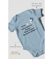 Canım Babannem ve Dedem Hazır Mısınız? Baskılı Bebek Zıbını – Çıtçıtlı Body  %100 Pamuk Kısa Kol (Bebek Mavisi)
