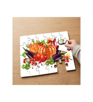 Sebzeleri Tanıyalım Tasarımlı 24 Parça Ahşap Çocuk Puzzle MPK1193