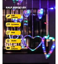 Kalpli Dekoratif RGB (Çok Renkli)  Led USB & Pilli - 3,5 Metre - Animasyonlu