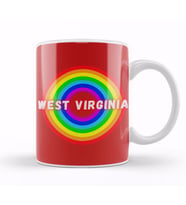 West Virginia Vintage Retro Rainbow Style Kupa Bardak Porselen