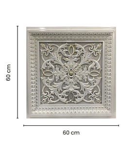 Led Döşenebilir Asma Tavan Uyumlu 60x60 Dekoratif Tavan Paneli (Beyaz - Altın Rengi)