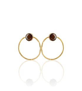 Kadir Jewellery 22 Ayar Altın Kaplama Kadın Halka Küpe -El İşçiliği Ve Hipoalerjenik Küpe