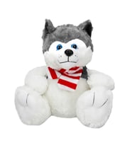 NessiWorld Oturan Husky Atkılı Peluş Köpek 30 cm