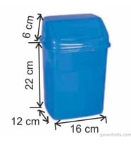 Garanti Metal 7408 Plastik İtme Kapaklı Çöp Kovası (4,2 Litre)