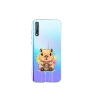 Huawei P Smart S ile Uyumlu Splash Kapibara Tasarımlı Şeffaf Silikon Kılıf