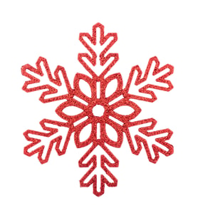 Yılbaşı Dekor Süs Kar Motifi Kırmızı 27 cm