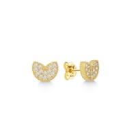 925 Ayar Gold Minik Zirkon Taşlı Gümüş Küpe