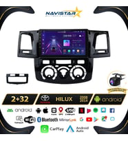 Toyota Hilux 2008-2014 Model 2+64GB Android 13 Kablosuz Carplay Navigasyon Multimedya Sistemi