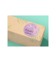 Pembe Teşekkür Ederiz Etiketi Sevimli Sticker Yuvarlak Mat Sticker 4 Cm (40 ADET)