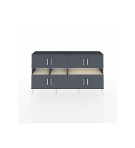 Arges Konsol 8 Raflı 8 Kapaklı 176x30x99 Antrasit-Antrasit/Aytaşı