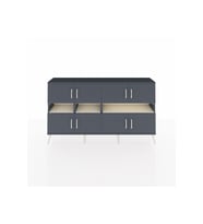 Arges Konsol 8 Raflı 8 Kapaklı 176x30x99 Antrasit-Antrasit/Aytaşı