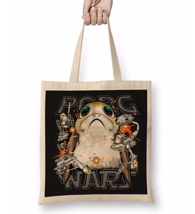 Porg Wars Bez Çanta Uzun Saplı