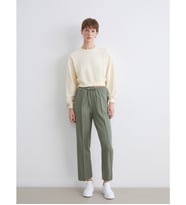 LCW ECO Haki Beli Lastikli Kadın Pantolon