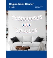 isme Özel Doğum Günü 1 Yaş Banner 3 mt Demonte