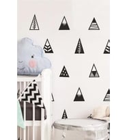 Üçgenler Dağ Tribal Duvar Sticker Bebek Ve Çocuk Odası Dekoratif Duvar Çıkartması Sticker 100 Adet