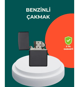 Çakmak Parlak Siyah Doldurulabilir Hedyelik Eşya