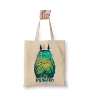 Ghibli Studio - Miyazaki Totoro Beyaz Bez Çanta Uzun Saplı Alışveriş Çantası Plaj Çantası