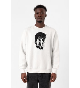 Erased Anime Black White Silhoette Beyaz Erkek 2ip Sweatshirt