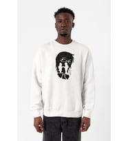 Erased Anime Black White Silhoette Beyaz Erkek 2ip Sweatshirt