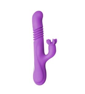Hareketli Uyarıcılı Isıtmalı Rabbit Vibratör Mor