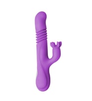 Hareketli Uyarıcılı Isıtmalı Rabbit Vibratör Mor