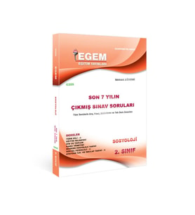 Egem Yayınları AÖF 2. Sınıf Sosyoloji Bahar Dönemi Çıkmış Sınav Soruları (Çok Renkli)