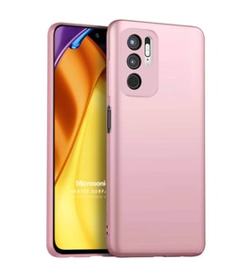 Microsonic Matte Silicone Xiaomi Poco M3 Pro Kılıf Rose Gold
