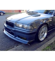 Bmw E36 M3 Ön Tampon Lip Piona Black 1991 - 1998 Abs Plastik
