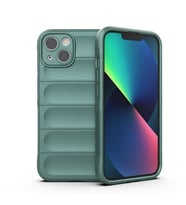 Coverzone iPhone 13 ?le Uyumlu K?l?f TPU Oyuklu Arka Y�zey Z-Etnik Esnek Silikon Kapak iPhone 13 i�in O-tto Prime Silikon K?l?f Koyu Ye?il