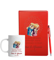 Sevgililer Gününe Özel Kırmızı Defter Kalem & Kupa Hediye Seti 28