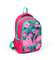 Coral High Kids Neon Mercan Su Yeşili Flamingo Desenli Okul Sırt Çantası 14377