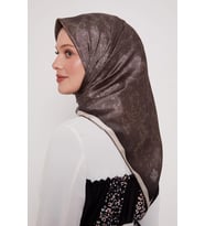 Levidor Kristal Eşarp Bulut Batik Koyu Vizon