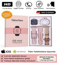 Watch 9 Series 41mm 3 Kordonlu G9 Mini Kadın Akıllı Saat