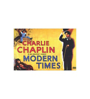 Charlie Chaplin Modern Times Film Afişi Retro MDF Tablo