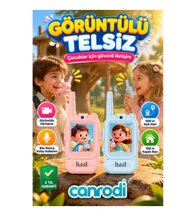 Görüntülü Çocuk Walkie Talkie – Bas-Konuş, 100 m Kapalı Alan ve 400 m Açık Alan Menzili