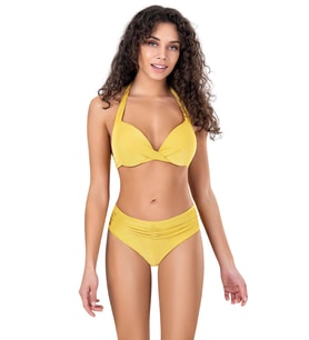 Endeep Kadın Düğüm Detaylı Destekli Hardal Bikini Takımı