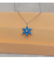 Gümüş Taşlı Kolye Papatya Model 925 Ayar (Karışık)