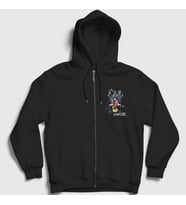 Presmono Unisex Siyah Band Gorillaz Fermuarlı Kapüşonlu Sweatshirt 54162tt