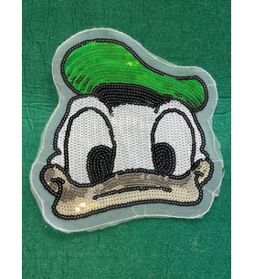 21X18 CM DONALD DUCK PUL PAYETLİ APLİKE ARMA DİKİŞ AKSESUARI