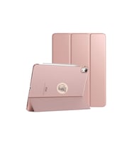 iPad Air 11 inç 6. Nesil M2 Çip Uyumlu Akıllı Smart Cover Tablet Kılıfı (Rose Gold Altın)