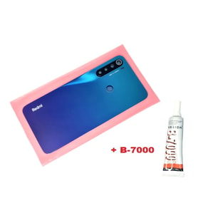 Tkgz Xiaomi Redmi NOTE 8 Arka Kapak Batarya Kapağı (LENSLİ CAM) (B-7000) MAVİ
