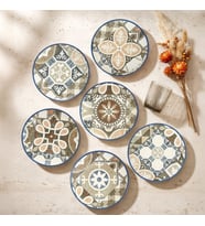 GÜRAL PORSELEN Camelia Harmony Coffee 6 Parça 20 cm Pasta Takımı 4270