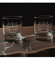 Özel Kutulu İsim Yazılı 2’li Tennessee Barrel Whiskey Tumbler Seti