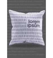 Moud's Çift Tarafı Baskılı Lorem Ipsum Desenli Süet Kırlent Kılıfı -PL925