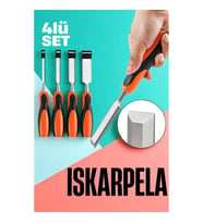 Iskarpela Seti - Vanadyum Çelik Ahşap İşleme Aleti  Profesyonellere Ahşap Keski Seti