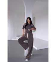 Nare Pencere Detaylı Mürdüm Kadın Alt Üst Takım (Mürdüm)